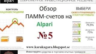 Обзор № 5 ПАММ счетов на Alpari. Доходность за год 1047%, за полгода 737%, за 3 месяца 508%