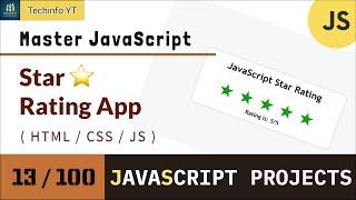 Star Rating App Using Javascript | JavaScript Projects Tutorial 2024