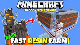 Minecraft FAST Resin Farm Tutorial! 56,900+ Resin/Hour! Minecraft Bedrock Edition Tutorial