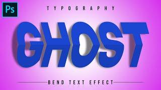 Bend Text in Photoshop | Photoshop text effects | Typography #photoshoptutorial