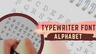 Typewriter Font