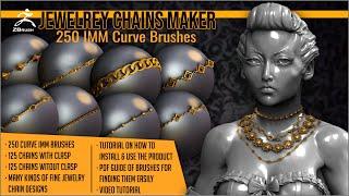 Add jewels to your characters inside ZBrush with Jewelry Chains Maker by Artistic Squad