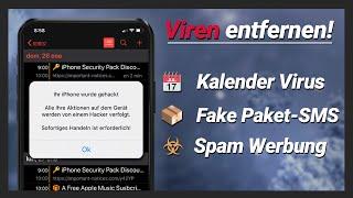 iPhone Viren entfernen: Kalender Virus, Fake Paket SMS, Spam, Phishing erkennen & löschen (2022)