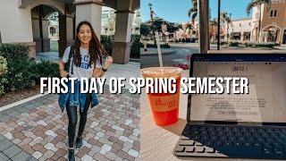 VLOG: first day of spring semester, digital notes, easy + healthy dinner