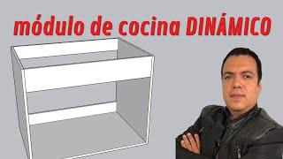 Cómo dibujar módulo de cocina DINÁMICO en SKETCHUP paso a paso.