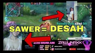 QUEEN OF D3S4H DI SAWER LANGSUNG GOYANG OPPAI NYA