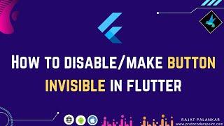 How to disable button in flutter - Set Button NotClickable - change button Opacity