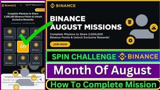 Spin and Win Binance Points | Complete Missions & Claim Rewards | Binance Monthly Missions