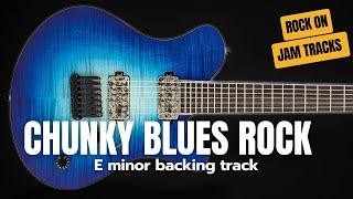 Chunky Heavy Blues Rock Backing Track For Guitar In E Minor