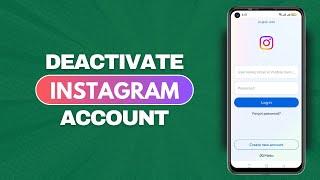 How To Deactivate Instagram Account | Deactivate Instagram