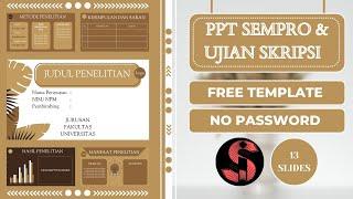 SIMPEL ‼️ DESAIN PPT UJIAN SKRIPSI SAMBIL REBAHAN #canva #powerpoint #freetemplate