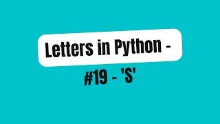 Make the letter 'S' in Turtle.