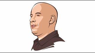 HOW TO DRAW SIMPLE VECTOR WITH CORELDRAW X7 | VIN DIESEL