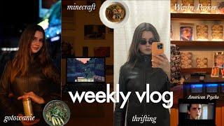 thrifting, wspominanie starego youtube, minecraft, event warby parker | weekly vlog