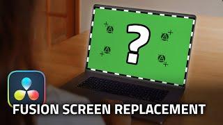 Screen Replacement with FUSION Planar Tracker - Davinci Resolve 18.5 TUTORIAL