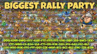 Lords Mobile - BIGGEST RALLY PARTY OF THE LAST YEARS AT K862. HOW MANY ZEROES? 40 RALLIES INCOMING