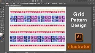 Grid Pattern Design Bangla Tutorial in illustrator | Shadin Creative Design