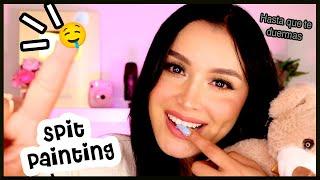  Te acompaño  hasta que TE DUERMAS!  Mouth Sounds & Spit Painting I Ges ASMR