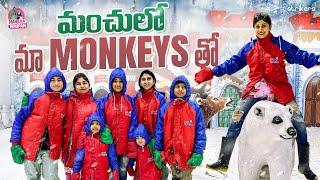 మంచులో మా Monkeys తో || Manjula Nirupam || Manjula Nirupam Vlogs || Strikers