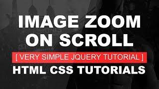 Online Tutorial for Hero Image Zoom On Scroll in jQuery WIth Demo