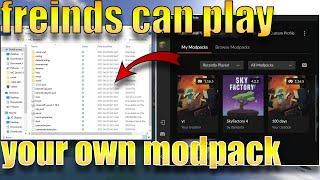 How To Share & Play Your Custom Minecraft ModPack With your Friends!!