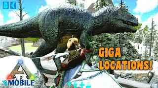 Ark Mobile Giga Location | Ark Mobile Giga Spawn Locations | Ark Mobile Giganotosaurus Location