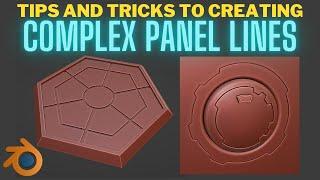 How to create complex panel lines in Blender