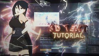 3D TEXT TUTORIAL | After Effects AMV Edit Tutorial