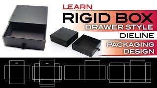 How to Make Rigid Box Dyeline " Drawer Style " Packaging Design using Adobe Illustrator Urdu & Hindi