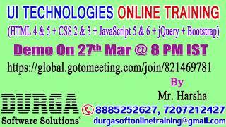 UI Technologies Online Training in DURGASOFT