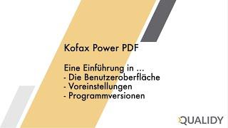 Grundlagen Kofax Power PDF - Die Ersten Schritte