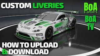 How To Upload/Download Custom Liveries Assetto Corsa Competizione (PC) #ACC #DESIGN #BoA