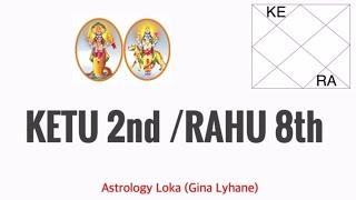 NEW INSIGHTS! KETU  2nd house/RAHU 8th house