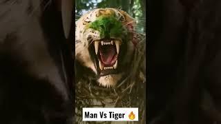 RRR Crazy Tiger Scene |  Man Vs Tiger | #viralshorts