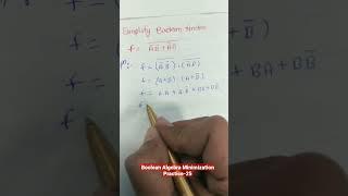 Boolean Algebra Minimization Practice-25 #booleanalgebra #booleanexpression #booleanlogic #zeroones