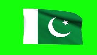 Pakistani flag green screen