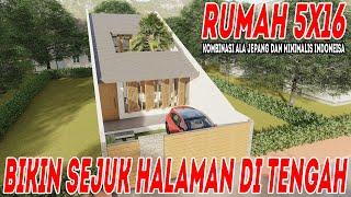 desain rumah lebar 5meter ala jepang yang dipadukan dengan rumah minimalis di Indonesia