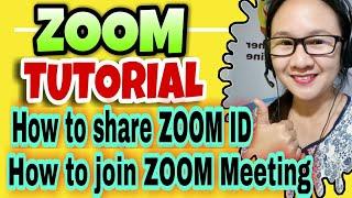 ZOOM TUTORIAL- HOW TO SHARE ZOOM ID & JOIN MEETING