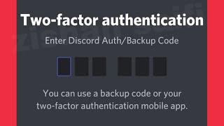 Discord Server App Fix Two factor authentication | Enter Discord auth/Backup Code problem solve