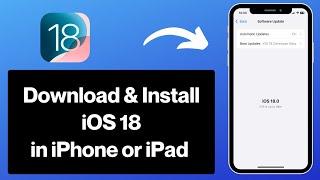 How To download & Install iOS 18 in iPhone or iPad | How To Get iOS 18 in iPhone or iPad