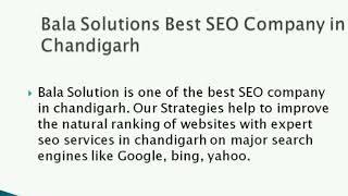 Bala Solutions - Best Digital Marketing Company in India Chandigarh