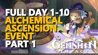 Full Alchemical Ascension Event Part 1 Day 1-10 Genshin Impact