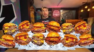 I ALMOST DIED TRYING TO GET A NEW BURGER CHALLENGE RECORD | Joel Hansen