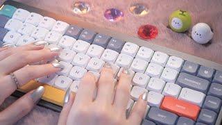 ASMR Sleepy Keyboard Typing / 1 hour (Blue switches, Brown switches)