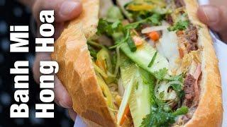 Banh Mi Sandwich at Bánh Mì Hồng Hoa - Amazing Vietnamese Street Food in Saigon, Vietnam!