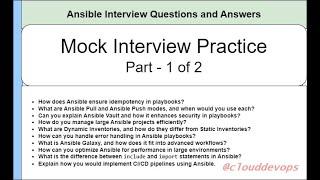 Ansible Interview  Questions and Answers - 1