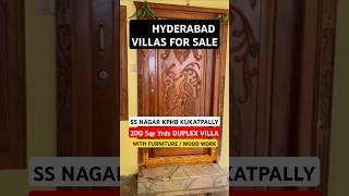 Dupleax Villa for Sale SS Nagar KPHB KUKATPALLY With Wood Work #Hyderabadvillas #KPHB #KUKATPALLY