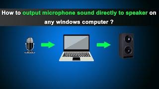 How to output microphone sound directly to speaker on any windows computer ?