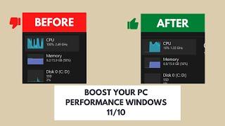 Boost your pc performance windows 11/10
