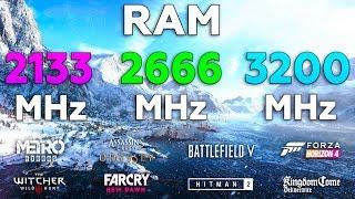 2133MHz vs 2666MHz vs 3200MHz RAM Test in 8 Games